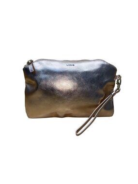 Lodis Women’s Rose Gold Leather With Coin Pouch Zippered Wristlet Clutch